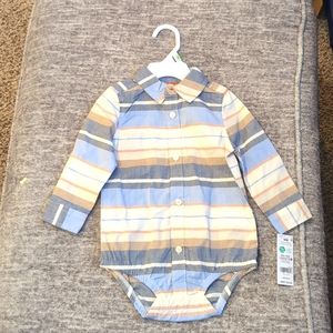 Baby (18M) onesie button up collard shirt